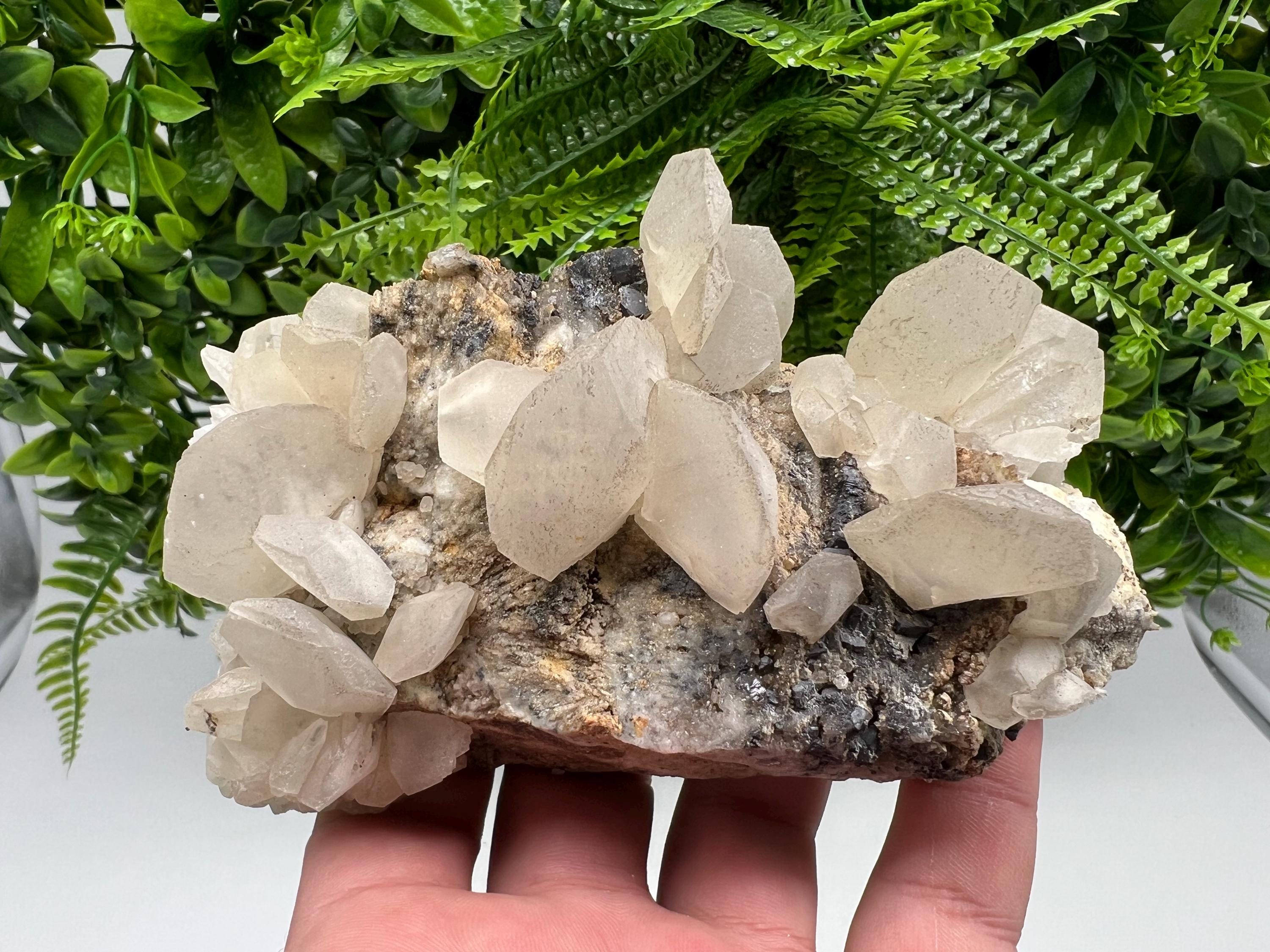 Natural Calcite Cluster: Bulgaria Mineral Specimen, Home Decor Stone