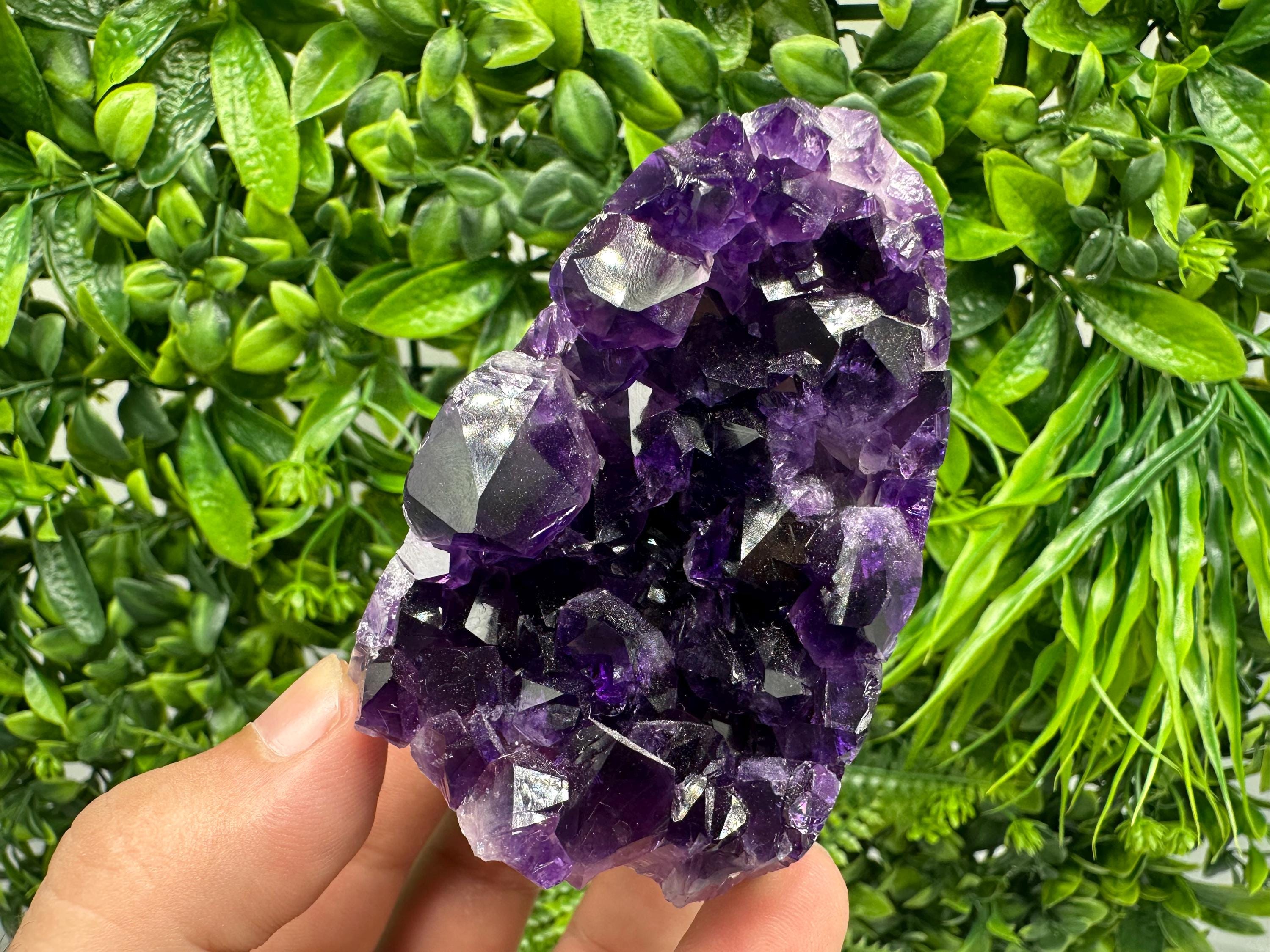 Uruguay Amethyst Crystal: Purple Quartz Home Decor, Energy Stone