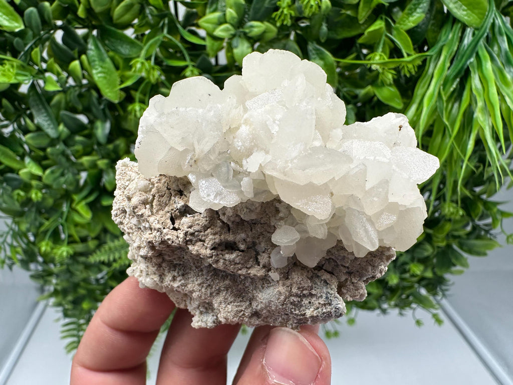 Rare Calcite Cluster on Matrix, Bulgaria Mineral Specimen, Home Decor