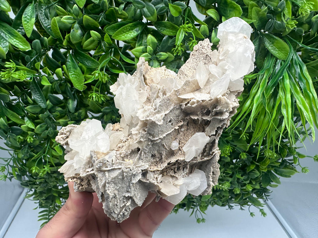 UV Calcite on Aragonite, Bulgaria Mineral Specimen, Rare Crystal