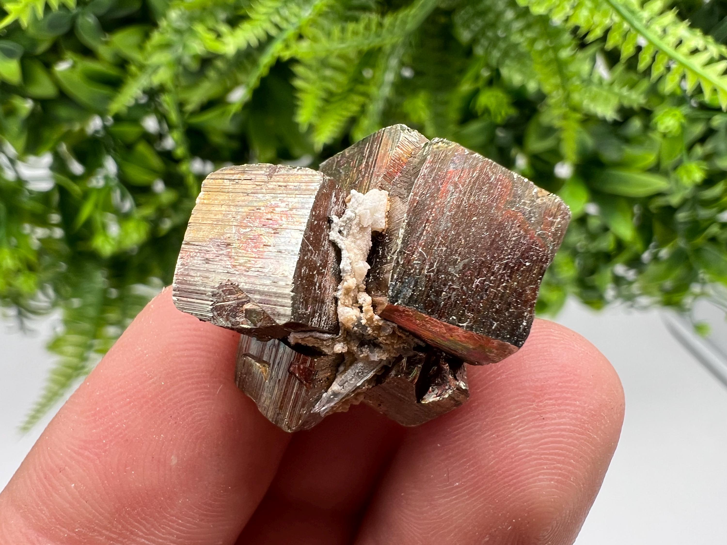 Rainbow Pyrite Hematite Cluster: Borieva Mine, Bulgaria
