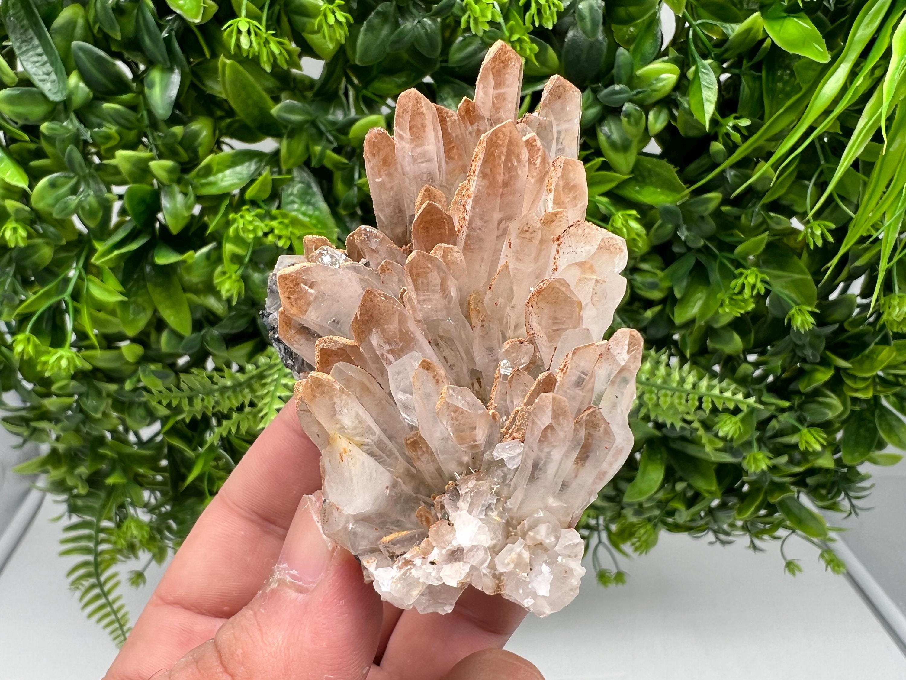 Stunning Quartz covered with iron oxide limonite natural minerals souvenir crystal home decor stone collection minerals September 9th Mine