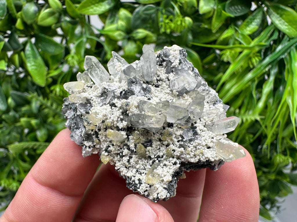 Chlorite Epidote Quartz Mineral Specimen, Bulgaria Home Decor Stone