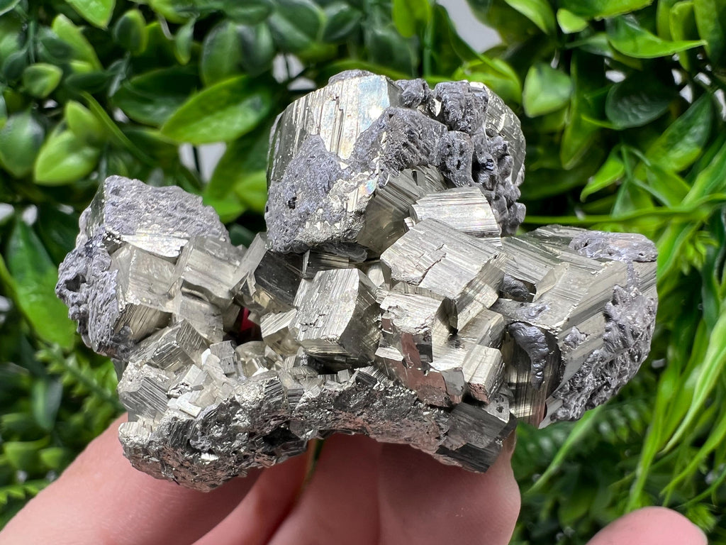 Rare Pyrite Crystal Cluster: Natural Mineral Specimen, Bulgaria