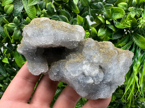 Blue Chalcedony Quartz with Chlorite Inclusions: Krushev Dol Mine Crystal