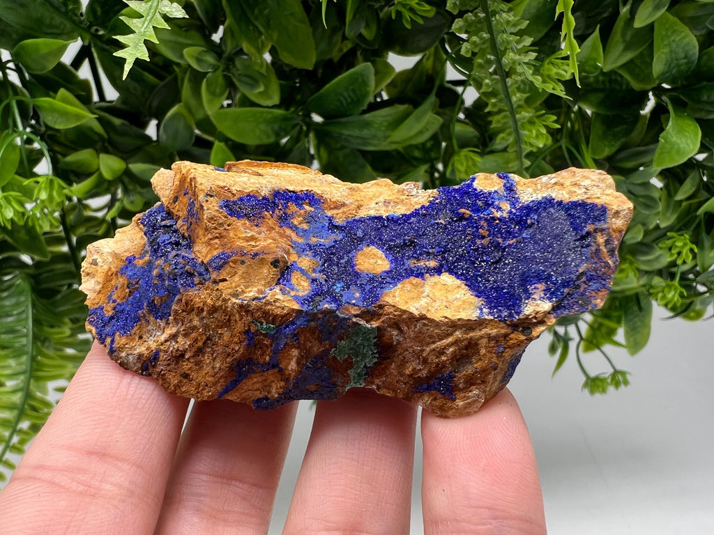 Azurite Malachite Mineral Specimen: Moroccan Blue-Green Crystal, Collector Stone
