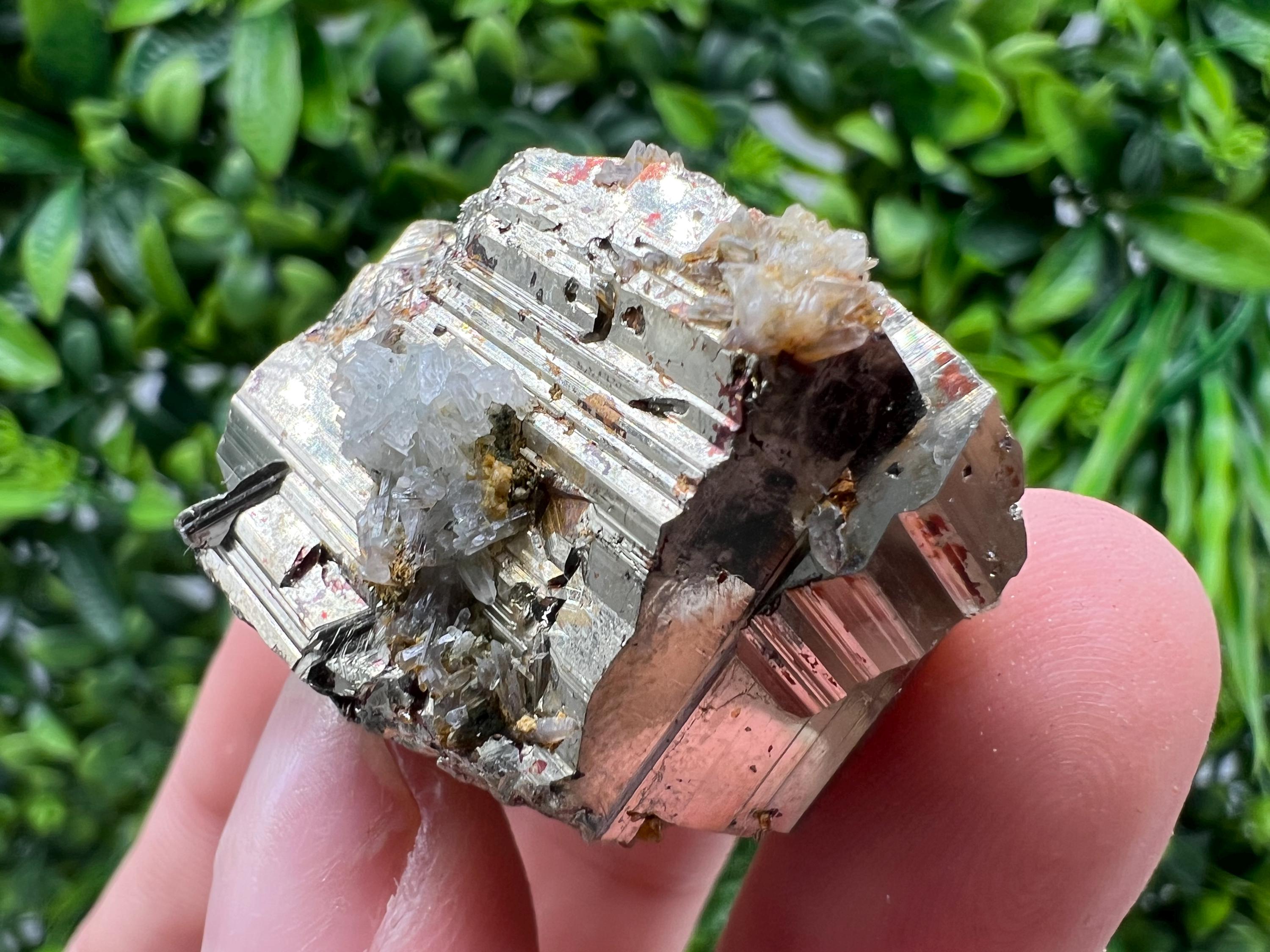 Rainbow Pyrite Cluster: Bulgarian Mineral Specimen, Home Decor
