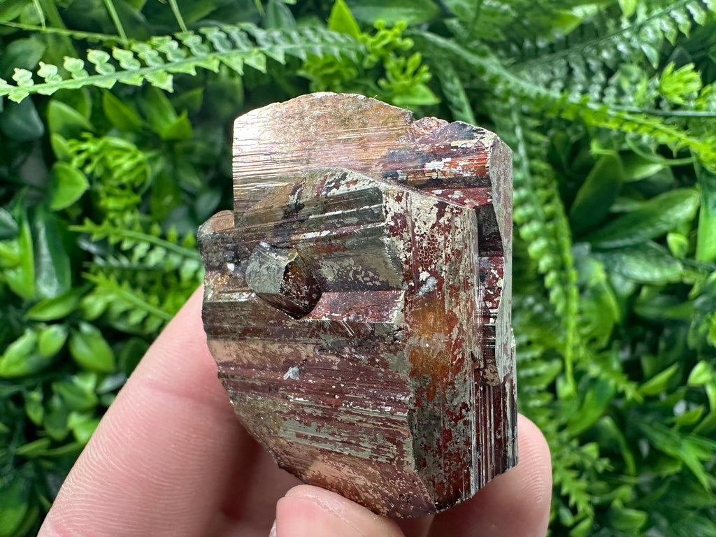 Pyrite with Hematite Mineral Specimen: Bulgaria Crystal Decor (5.5cm)