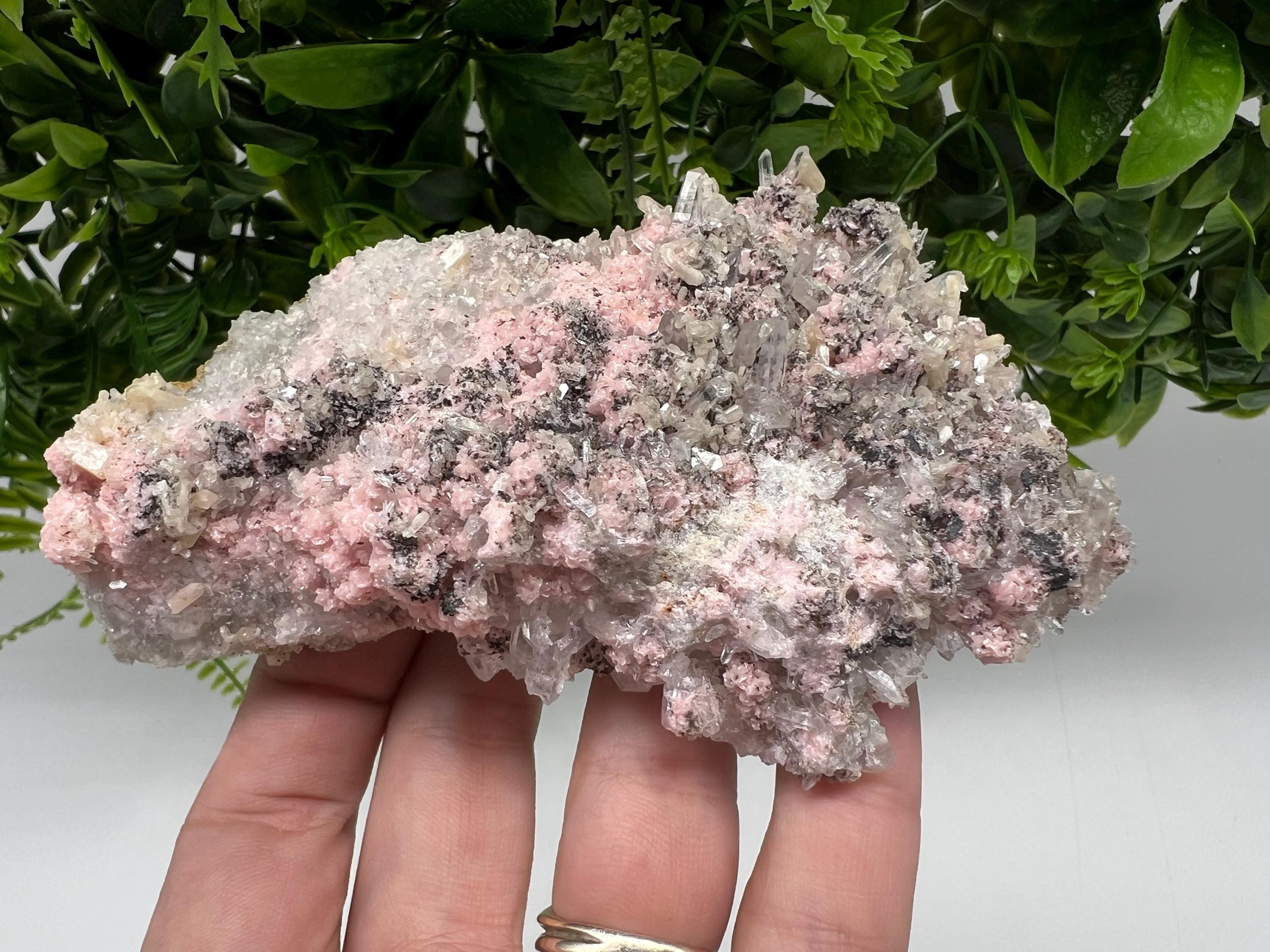Pink Rhodochrosite Crystal: Starnica Mine, Bulgaria - Home Decor Stone