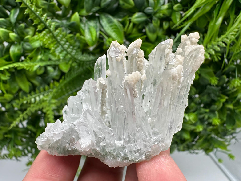 Transparent Quartz with Calcite: Krushev Dol Mine, Bulgaria