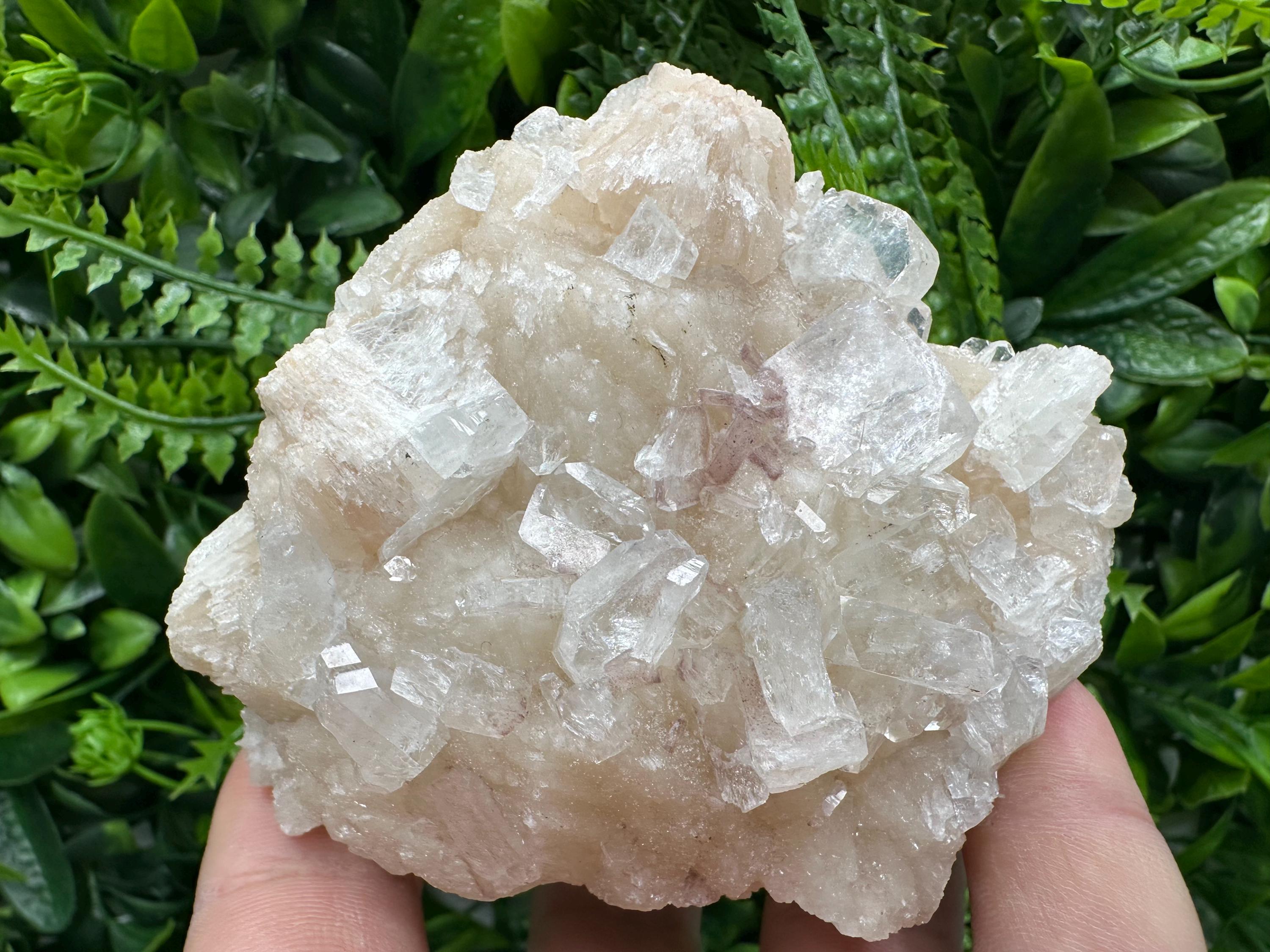 Apophyllite Stilbite on Chalcedony, India Mineral Specimen (9/7/6 cm)