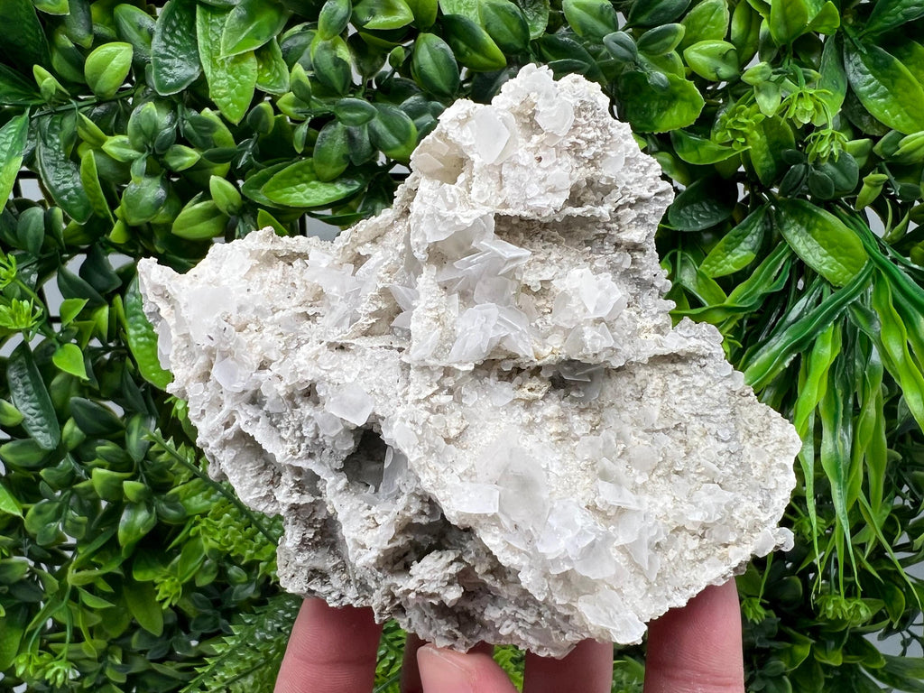 Calcite on Chalcedony Mineral Specimen, Bulgaria