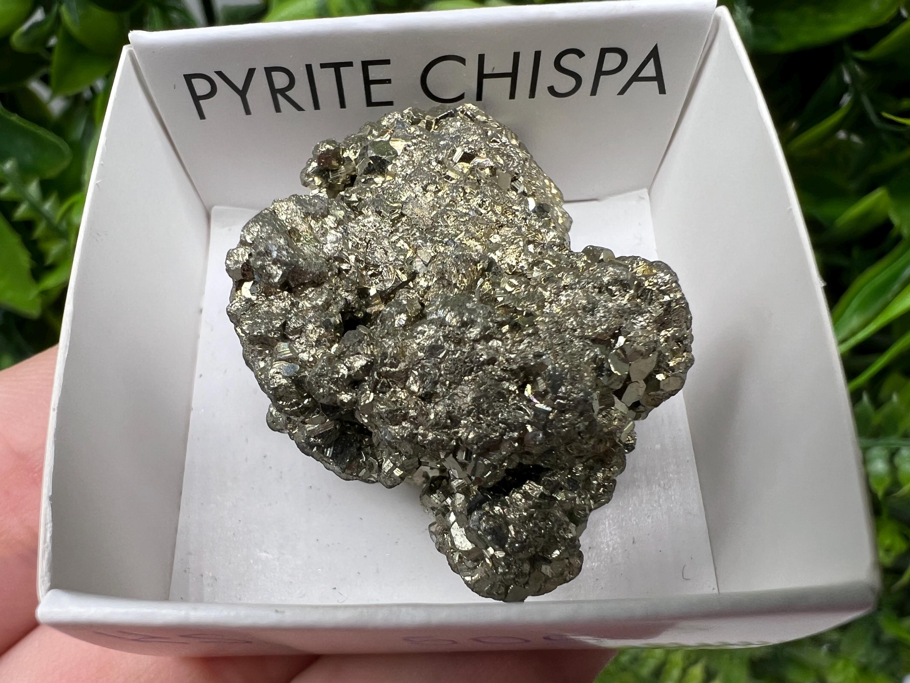 Peruvian Pyrite Cube: Natural Gold Mineral Specimen, Home Decor Stone (3/3.7cm