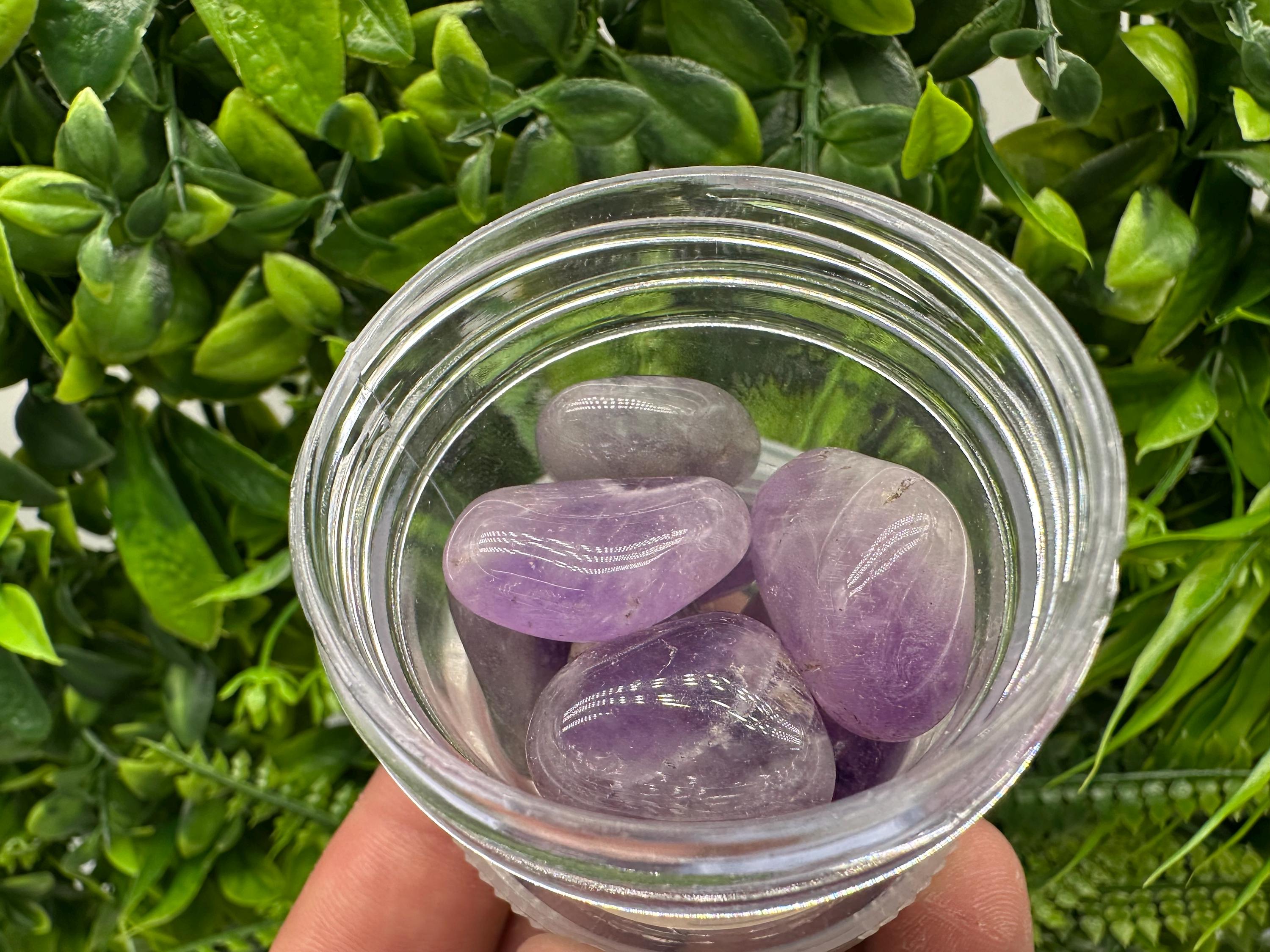 Amethyst Tumbled Stones: Healing Crystals, Zodiac Gems