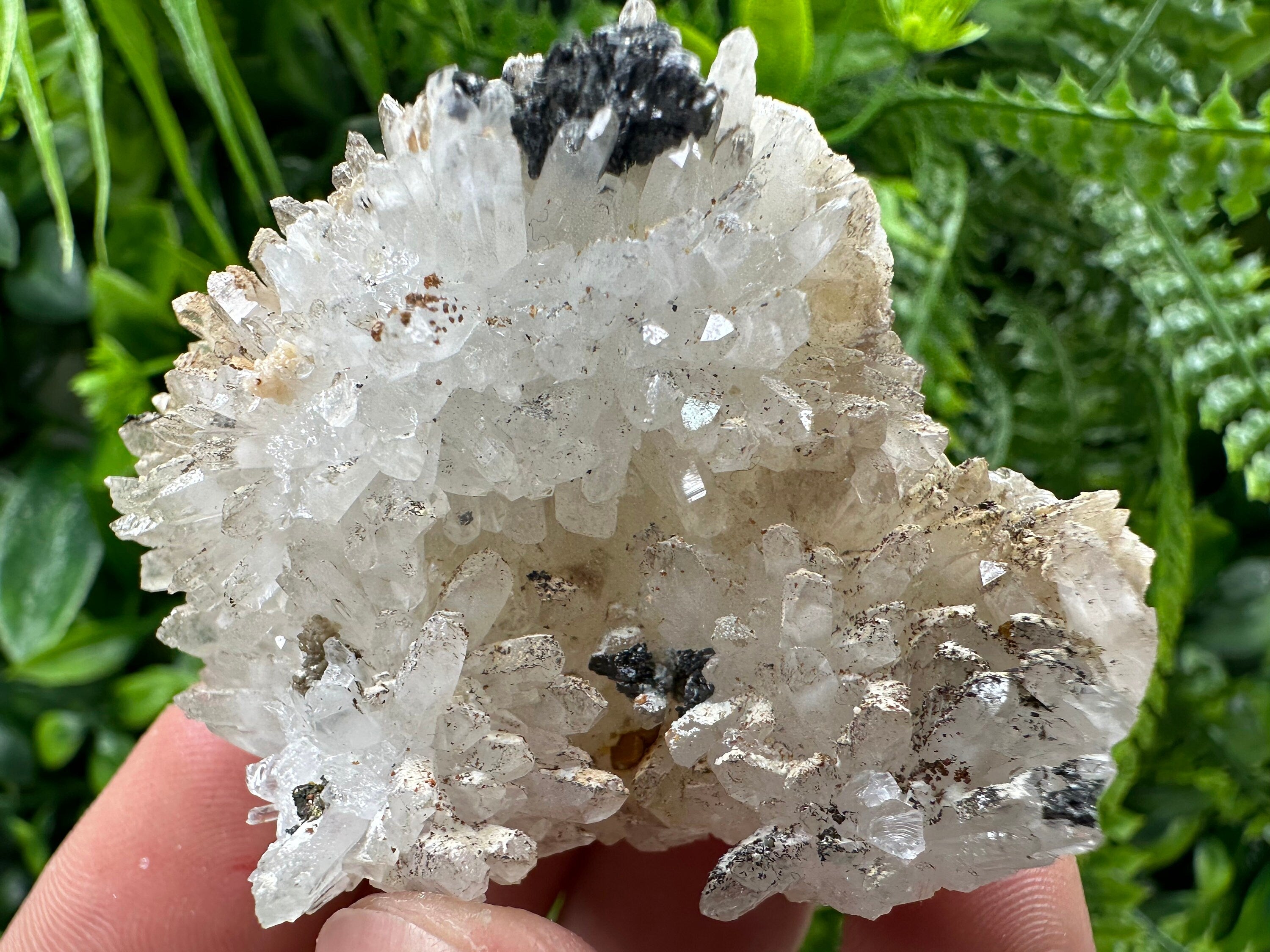 Quartz with Chalcopyrite and Sphalerite, Natural Minerals Home Decor Stone