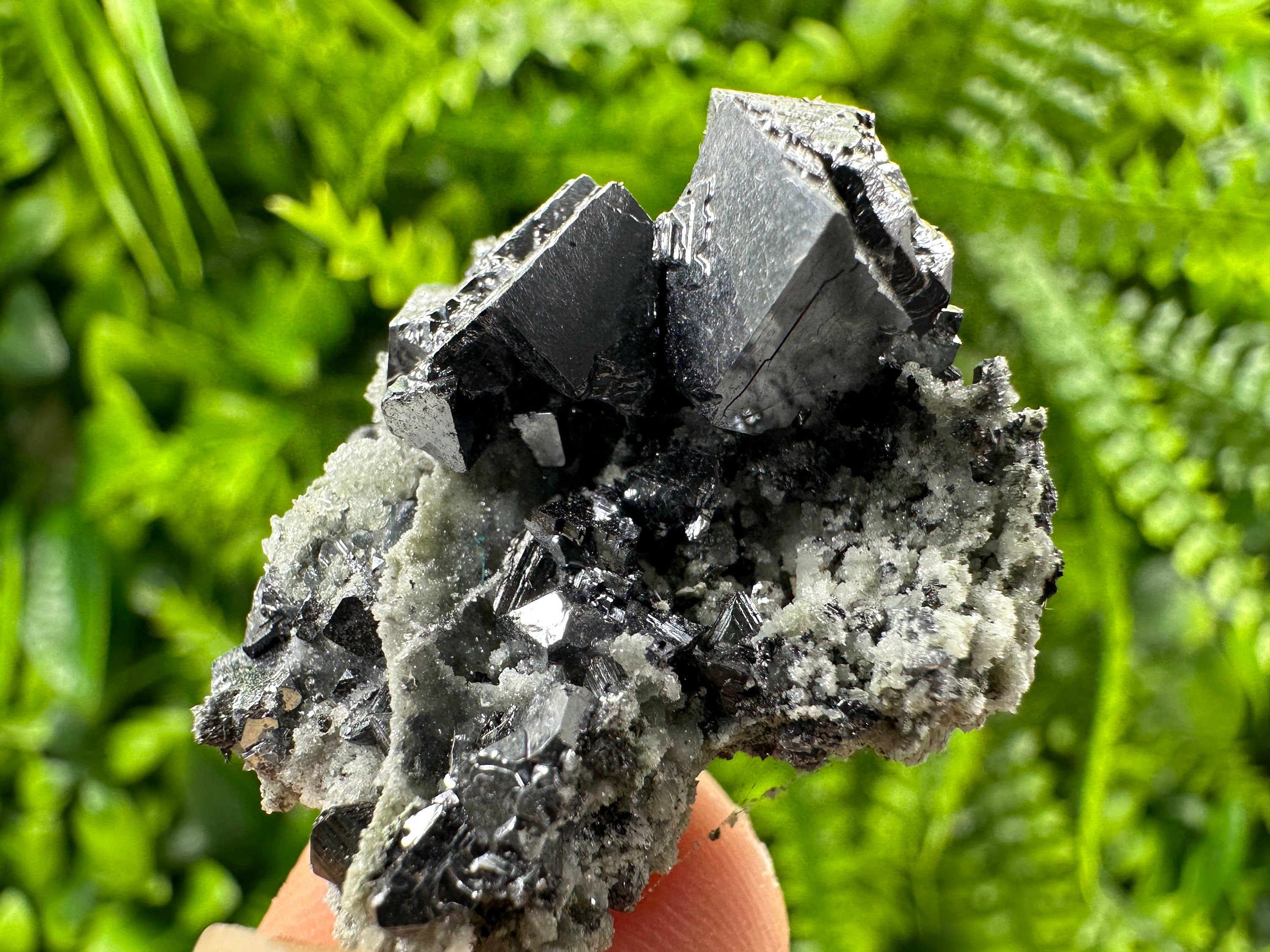 Galena on Quartz: Natural Mineral Specimen, Borieva Mine
