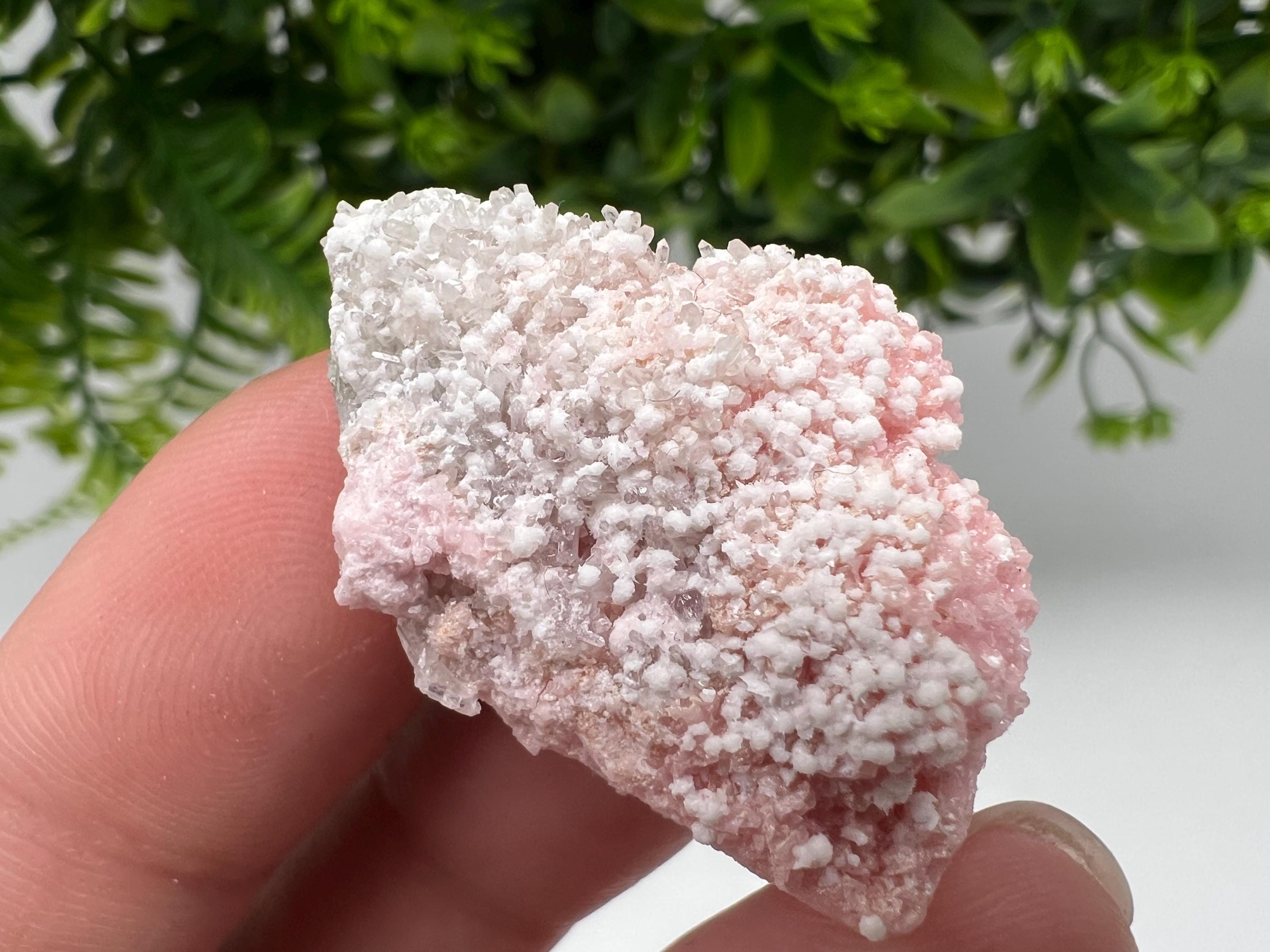 RARE Rhodochrosite whit white Calcite,pink mineral,Starnica Mine,Davidcovo,Bulgaria natural mineral,souvenir crystal,home decor,collectible