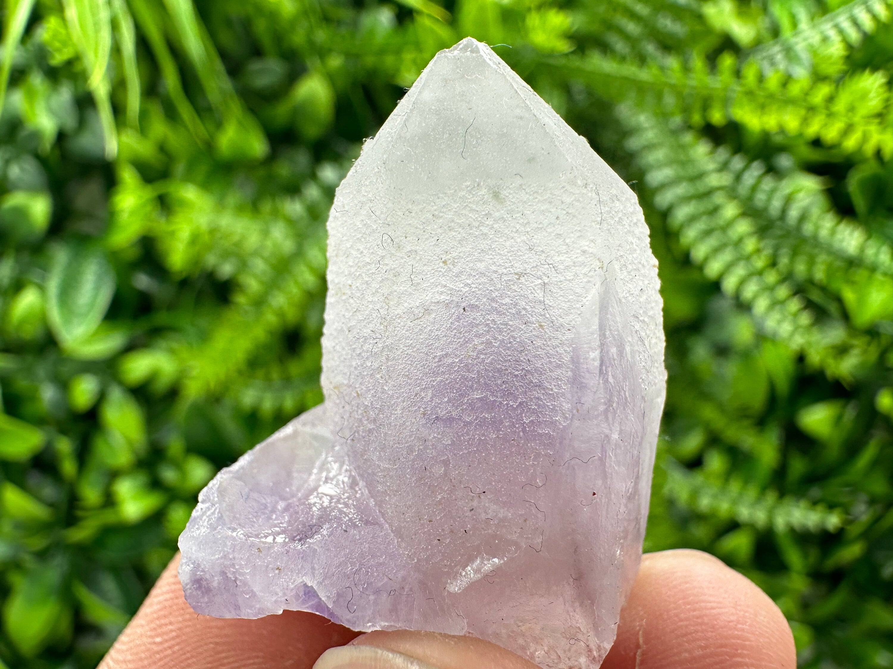 Amethyst Phantom Quartz with Chalcedony and Chlorite Inclusions