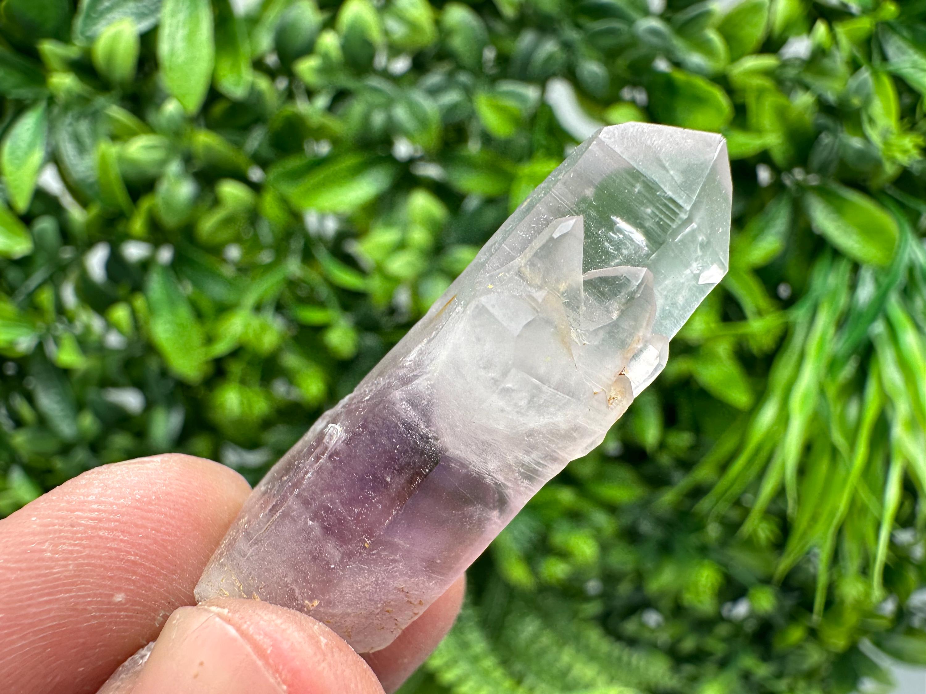Amethyst Phantom Crystal with Cerussite - Madjarovo Mine, Bulgaria
