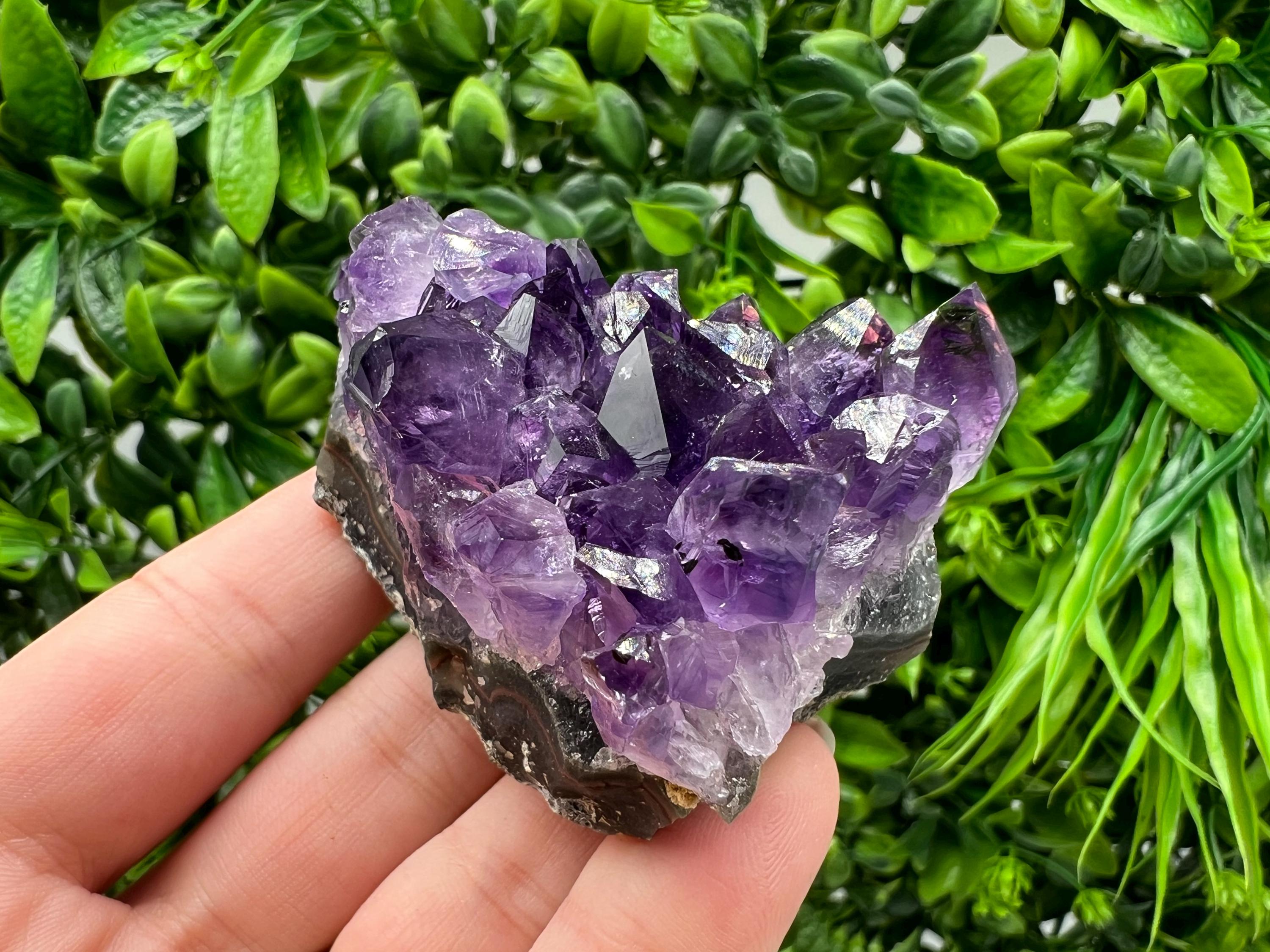 Uruguay Amethyst Crystal: Purple Quartz Home Decor, Energy Stone