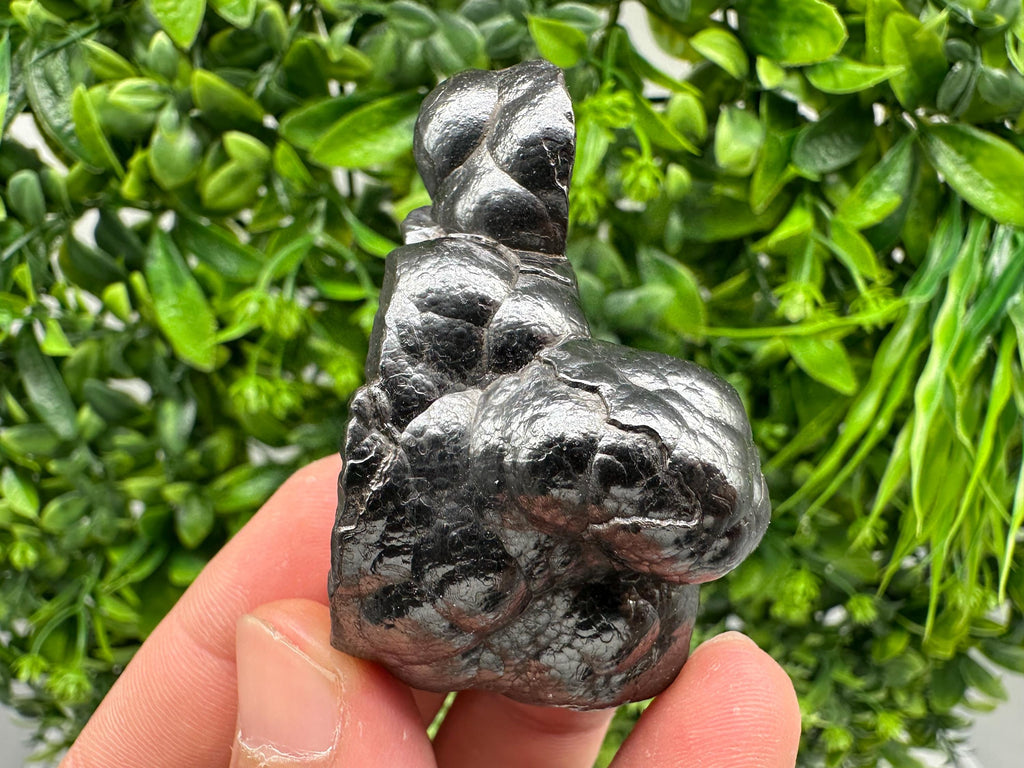 Botryoidal Black Hematite Specimen: Moroccan Crystal for Reiki Chakra