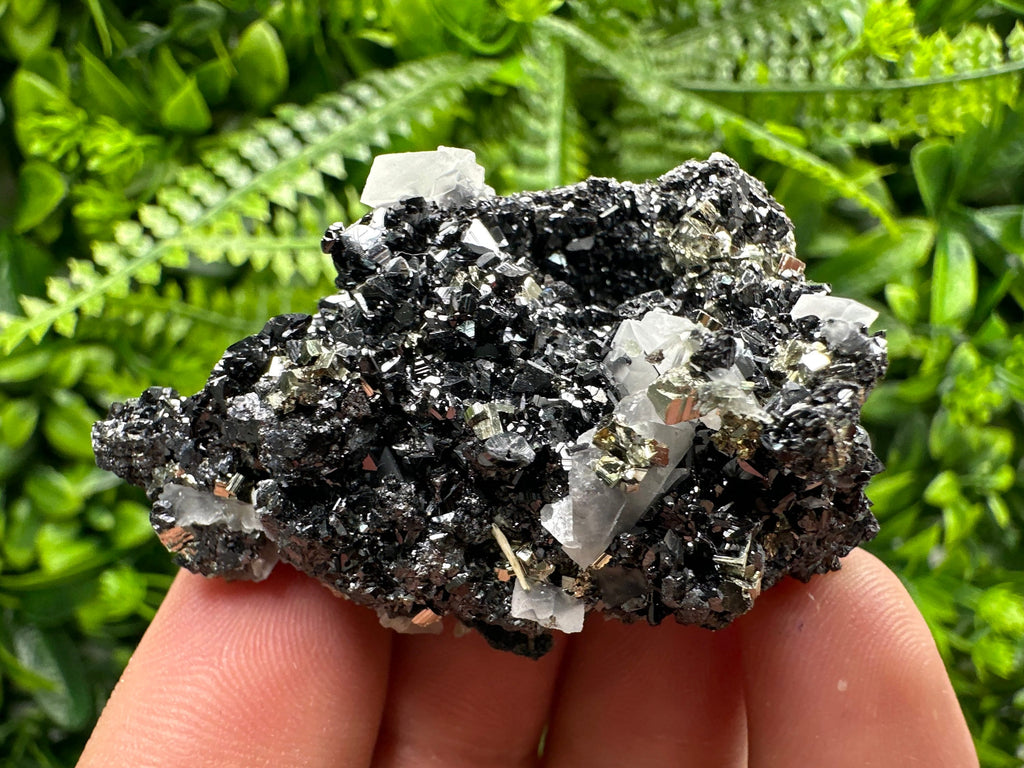 Pyrite Sphalerite Quartz Calcite Specimen: Borieva Mine Mineral Decor