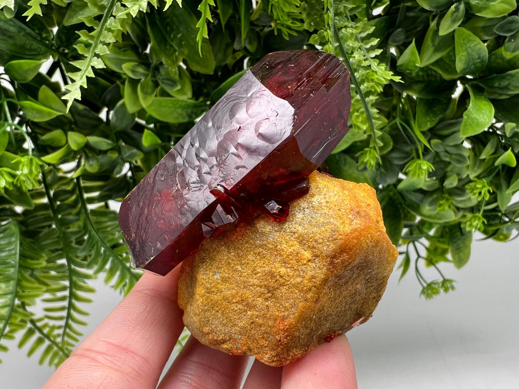 XXL Lab-Grown Pruskite Ruby Crystal on Matrix, Poland