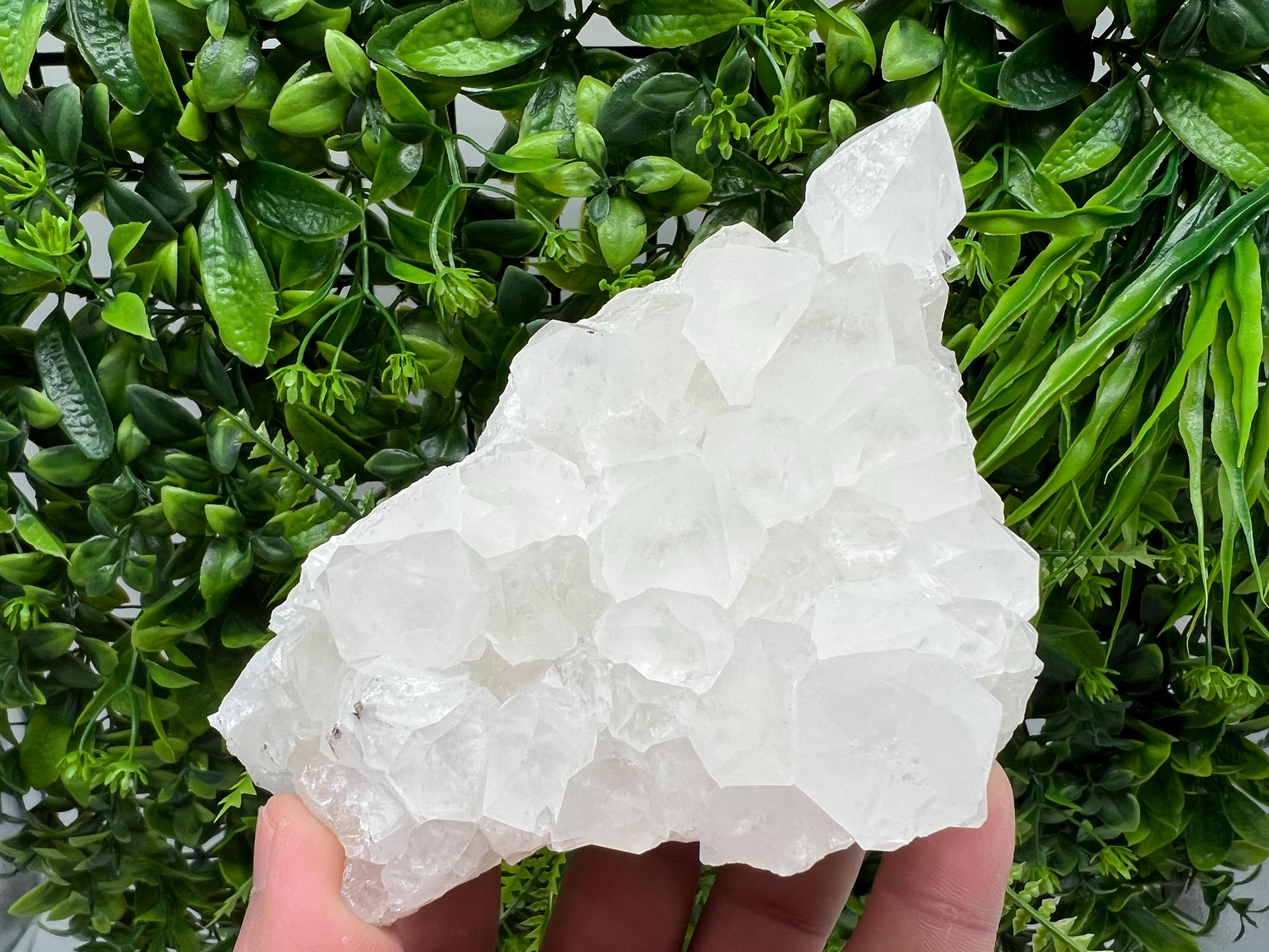 Transparent Chlorite Quartz Cluster, Madan Bulgaria Mineral Specimen