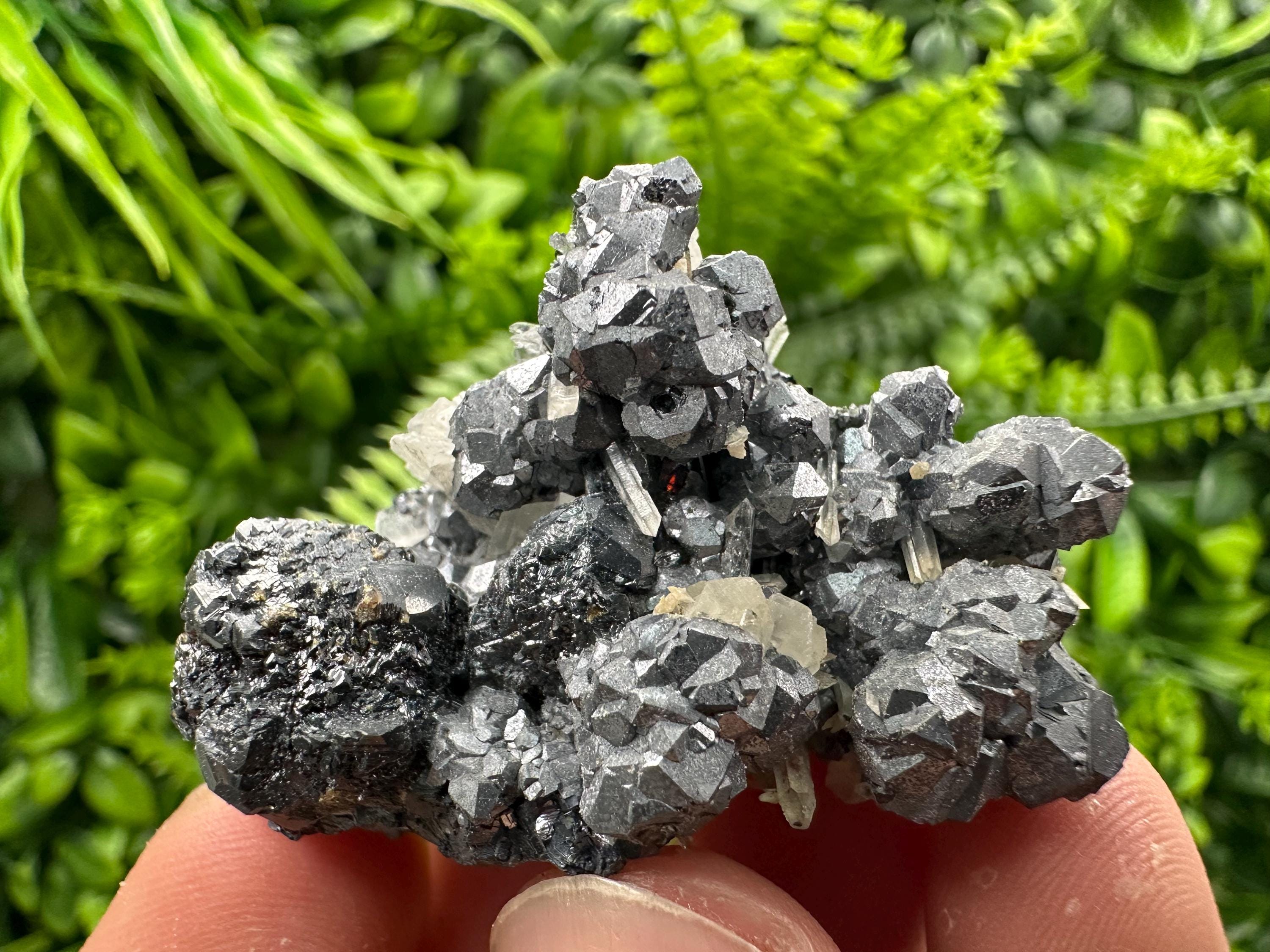 Galena Spinel with Quartz and Calcite, Borieva Mine Mineral Specimen
