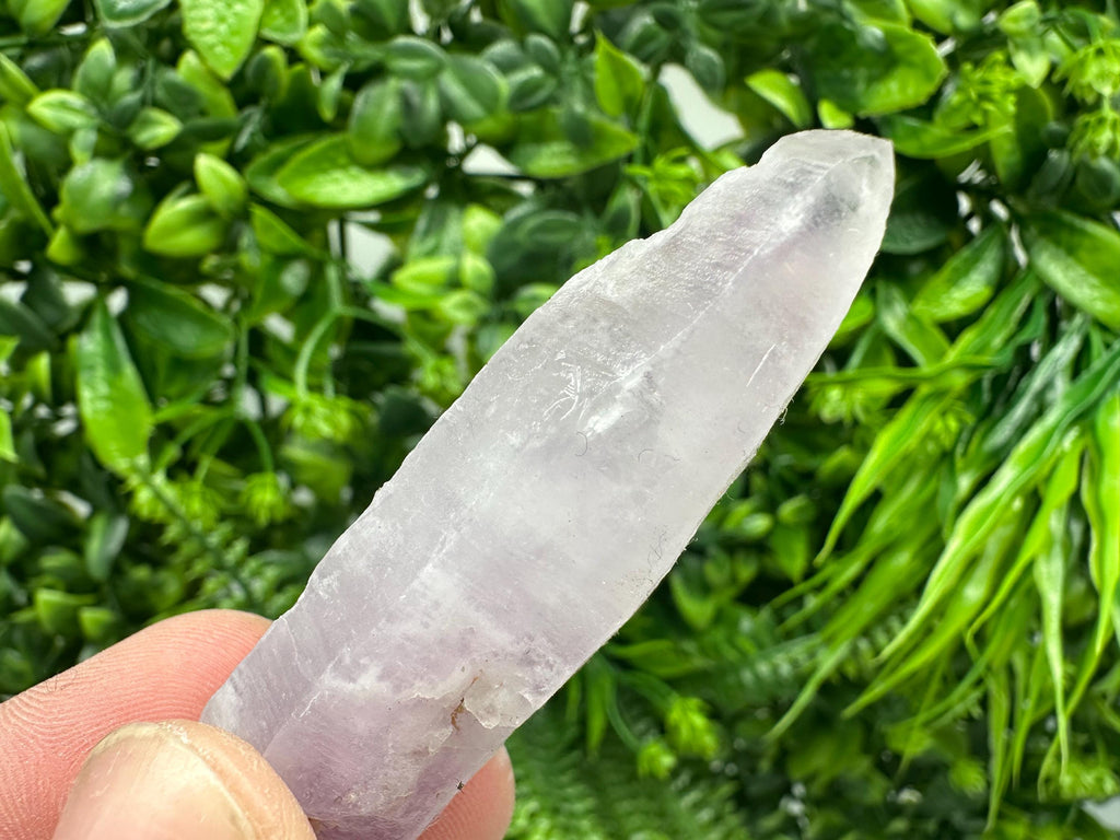 Amethyst Phantom Quartz Crystal: Chalcedony Chlorite Inclusions, Bulgaria