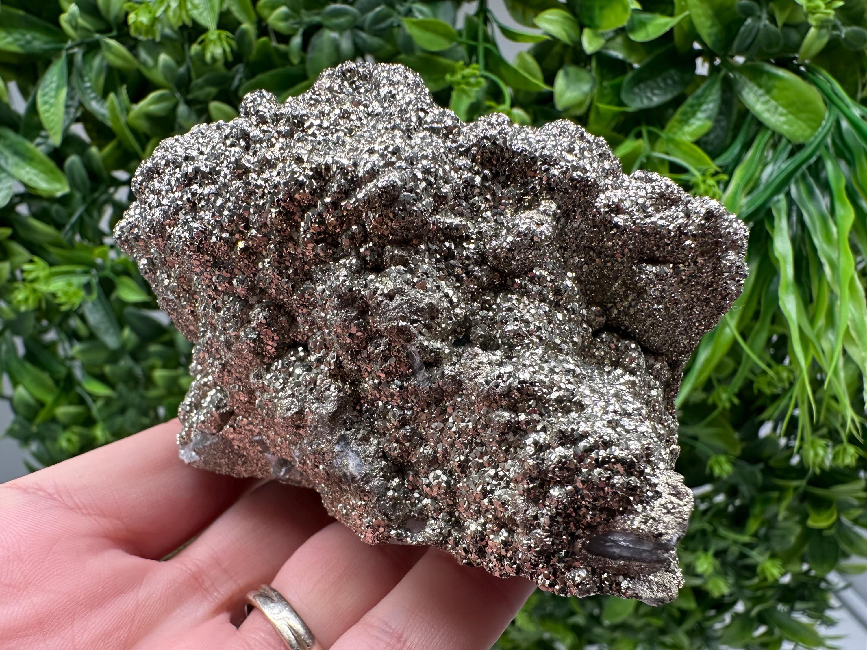 Marcasite Cluster on Chalcedony, Bulgaria Mineral Specimen
