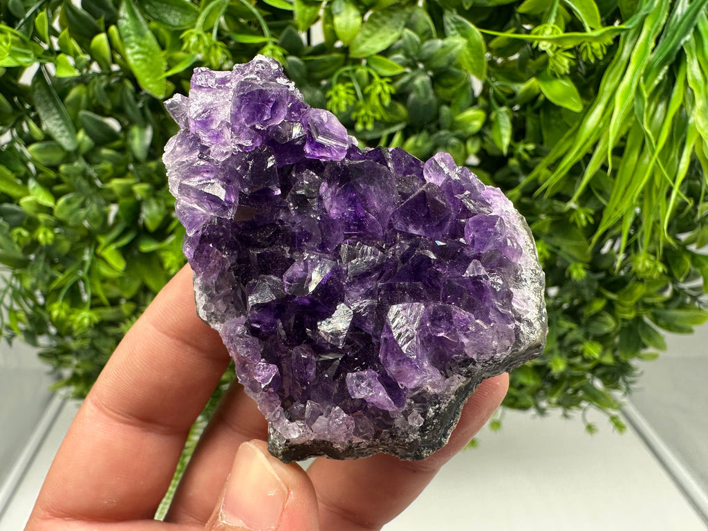 Natural Purple Amethyst Crystal Cluster from Uruguay, Home Decor