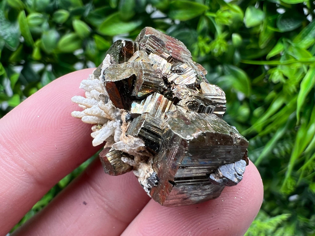 Wonderful Rainbow Pyrite whit Calcite,natural minerals souvenir Crystal,collection stone,rare minerals,home decor,Borieva Bulgaria