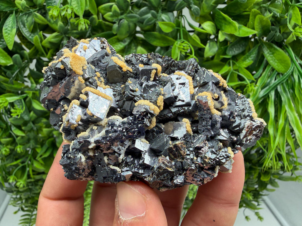 Amazing Galena spinel law on Quartz whit Siderite,from Krushev dol mine,Bulgaria,natural,collection mineral specimen,home decor crystal,souv