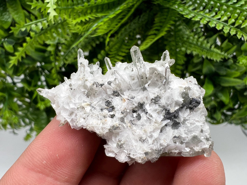 Calcite Quartz on Chlorite Matrix, Borieva Mine Mineral Specimen