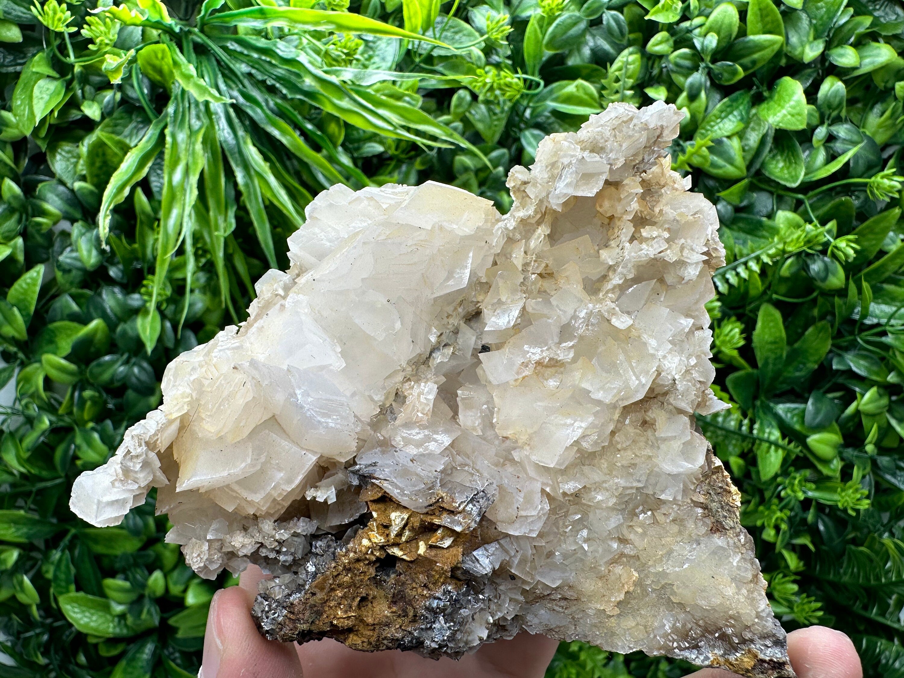 Calcite with Iron Oxide: Natural Mineral Specimen, Bulgaria