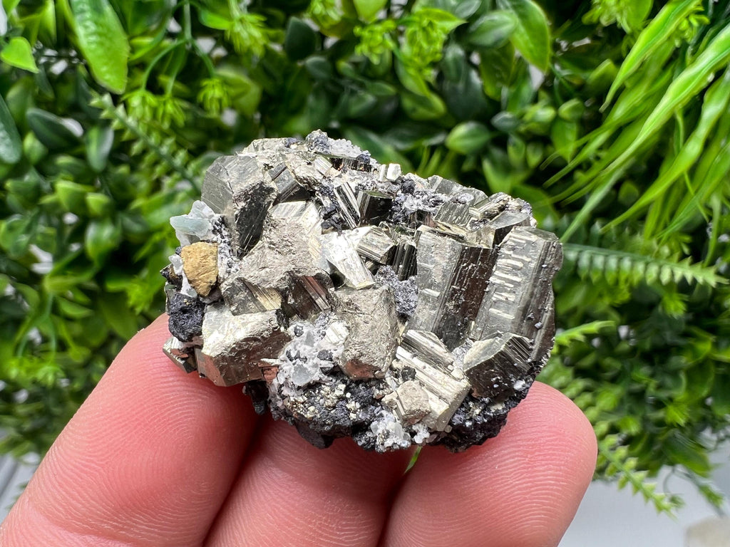 Golden Pyrite,Sphalerite from 9th September mine,Madan,Bulgaria,natural,collectible mineral specimen,home decor crystal,Pyrite cluster,