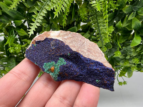 Azurite Malachite Mineral Specimen: Moroccan Blue-Green Crystal, Collector Stone