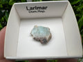Rare Raw Larimar Specimen: Dominican Republic Crystal (20/17 mm)