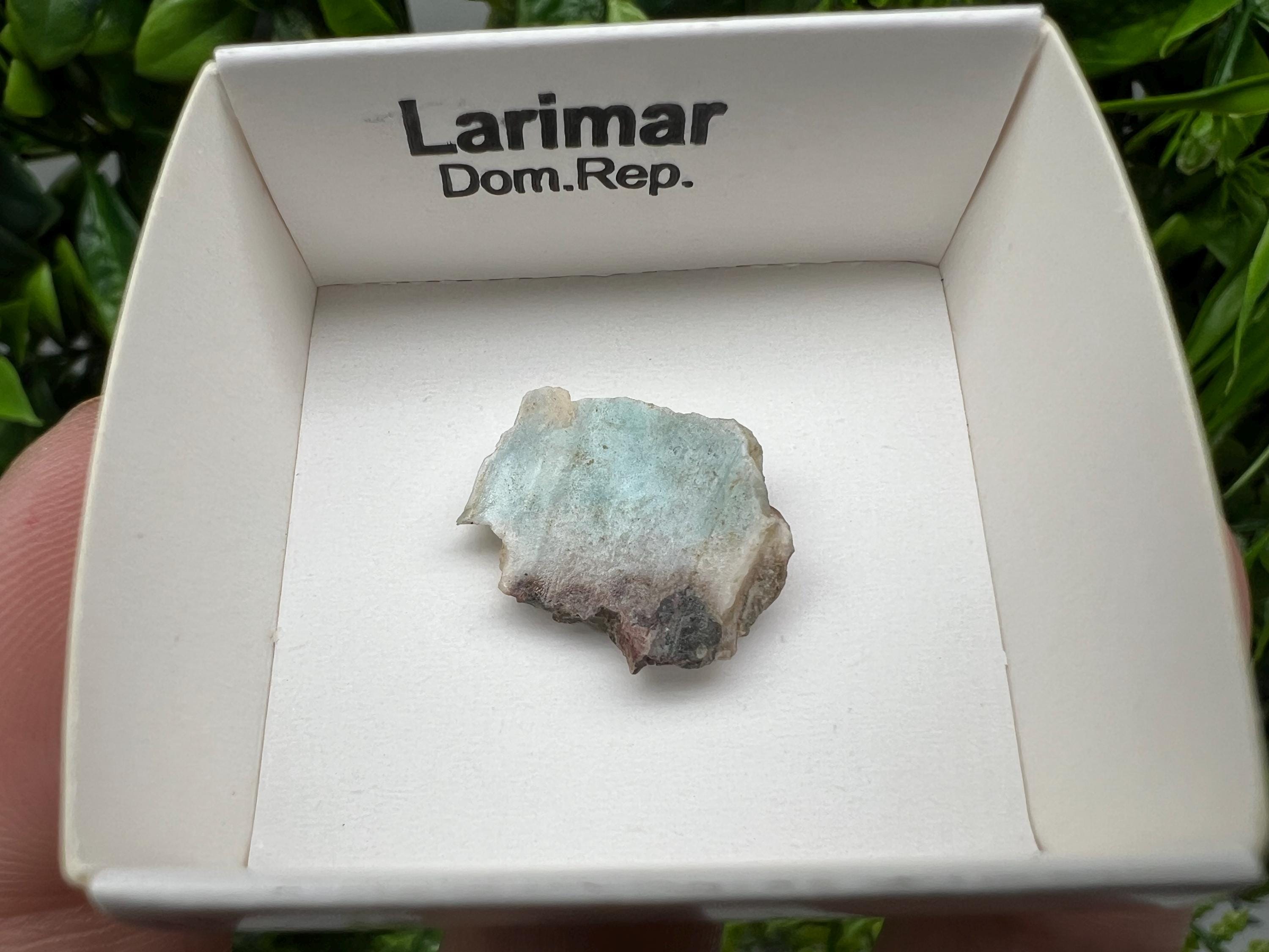 Rare Raw Larimar Specimen: Dominican Republic Crystal (20/17 mm)