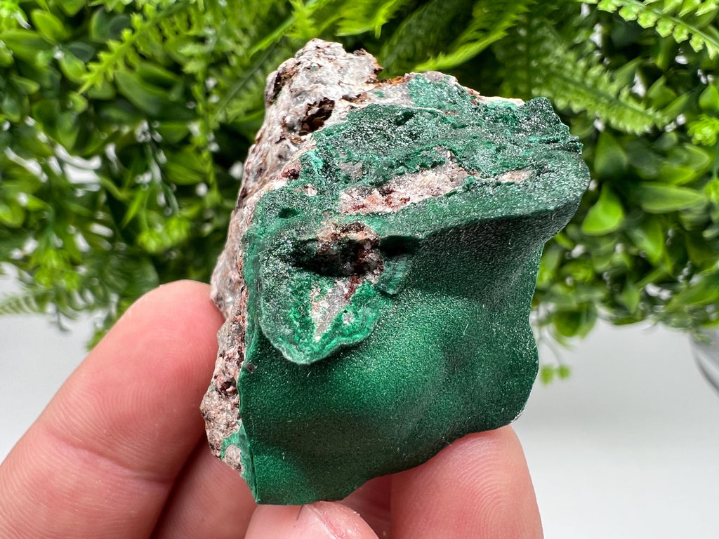 Green Polished Malachite Crystal from Congo, Chakra Stone
