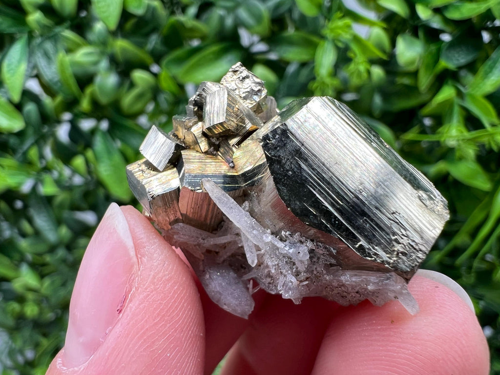 Wonderful Rainbow Pyrite whit Calcite,natural minerals souvenir Crystal,collection stone,rare minerals,home decor,Borieva Bulgaria