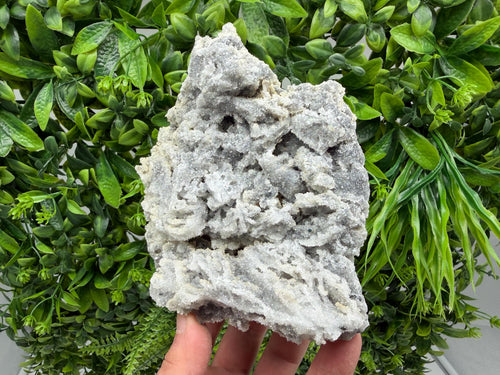 Chalcedony Quartz Cluster with Chlorite - Bulgarian Mineral Specimen