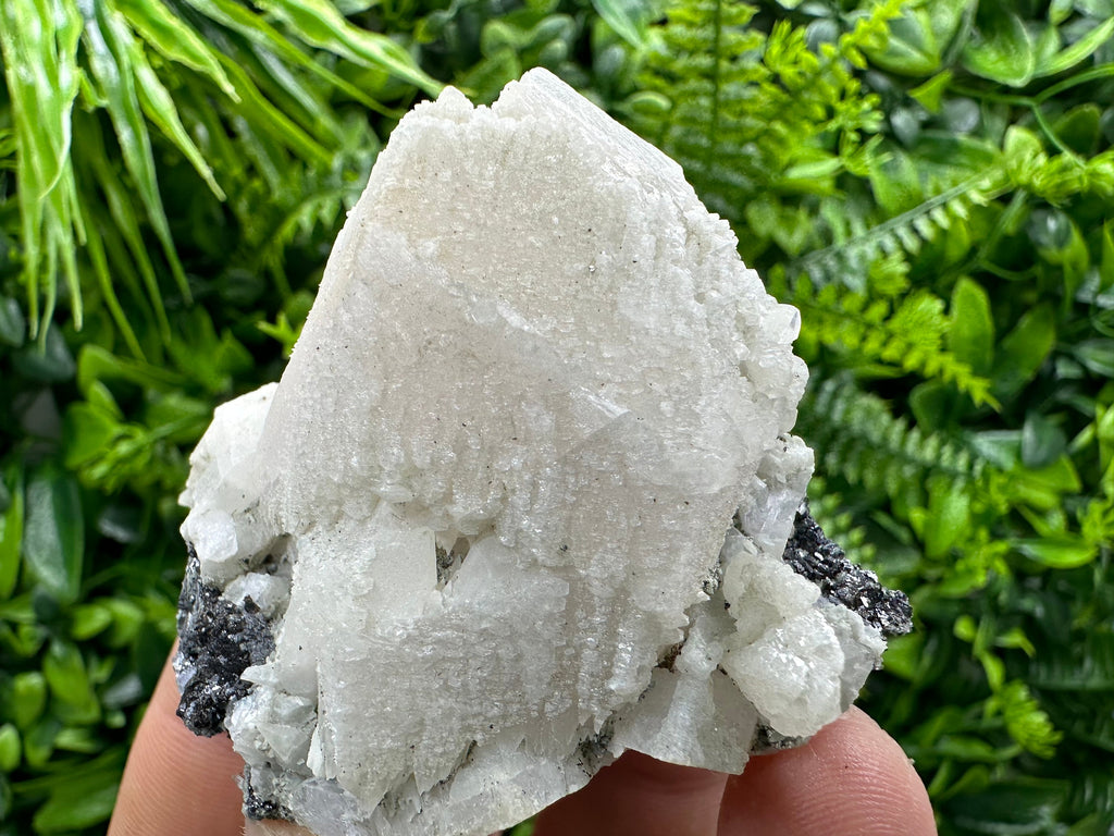 Calcite on Galena Mineral Specimen, Bulgaria Crystal Decor