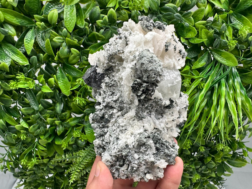 Galena Sphalerite Calcite on Quartz, Borieva Mine Bulgaria