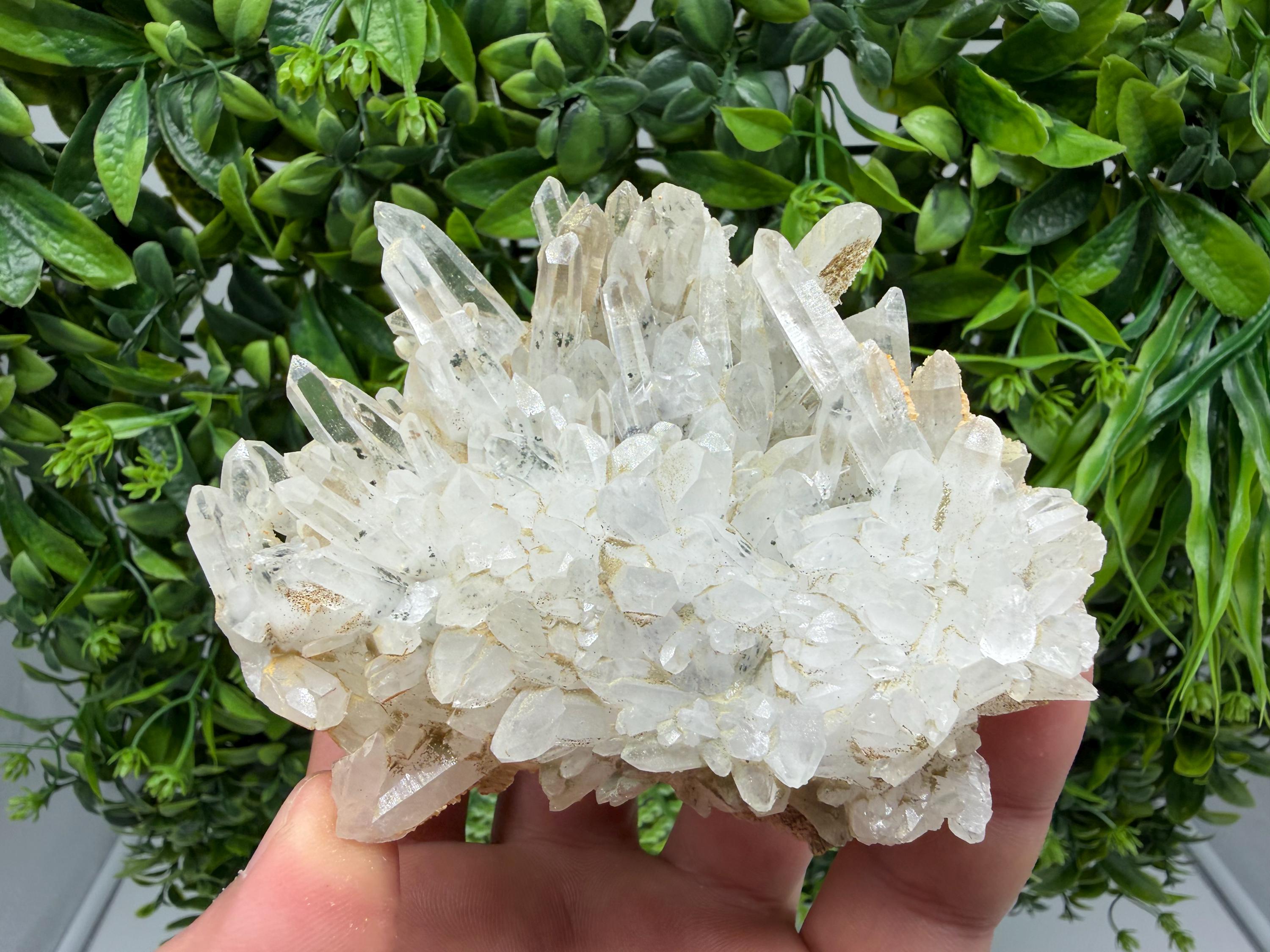 Quartz inclusions Chlorite and Sphalerite/ Natural minerals/ Souvenir crystal gift minerals famous Krushev dol/Madan
