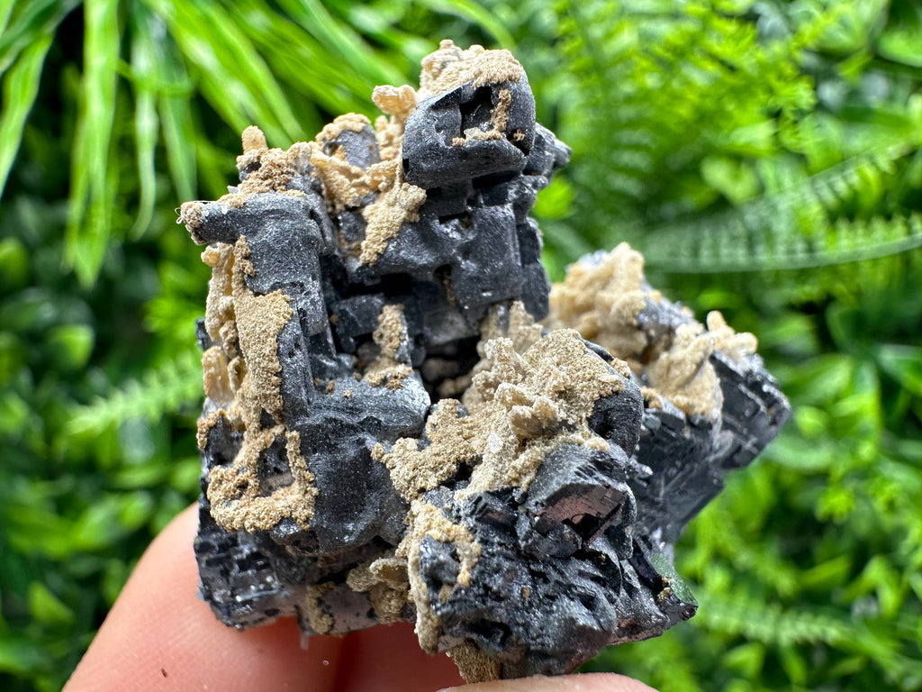 Shiny Galena Cluster with Siderite and Quartz, Bulgaria Mineral Specimen