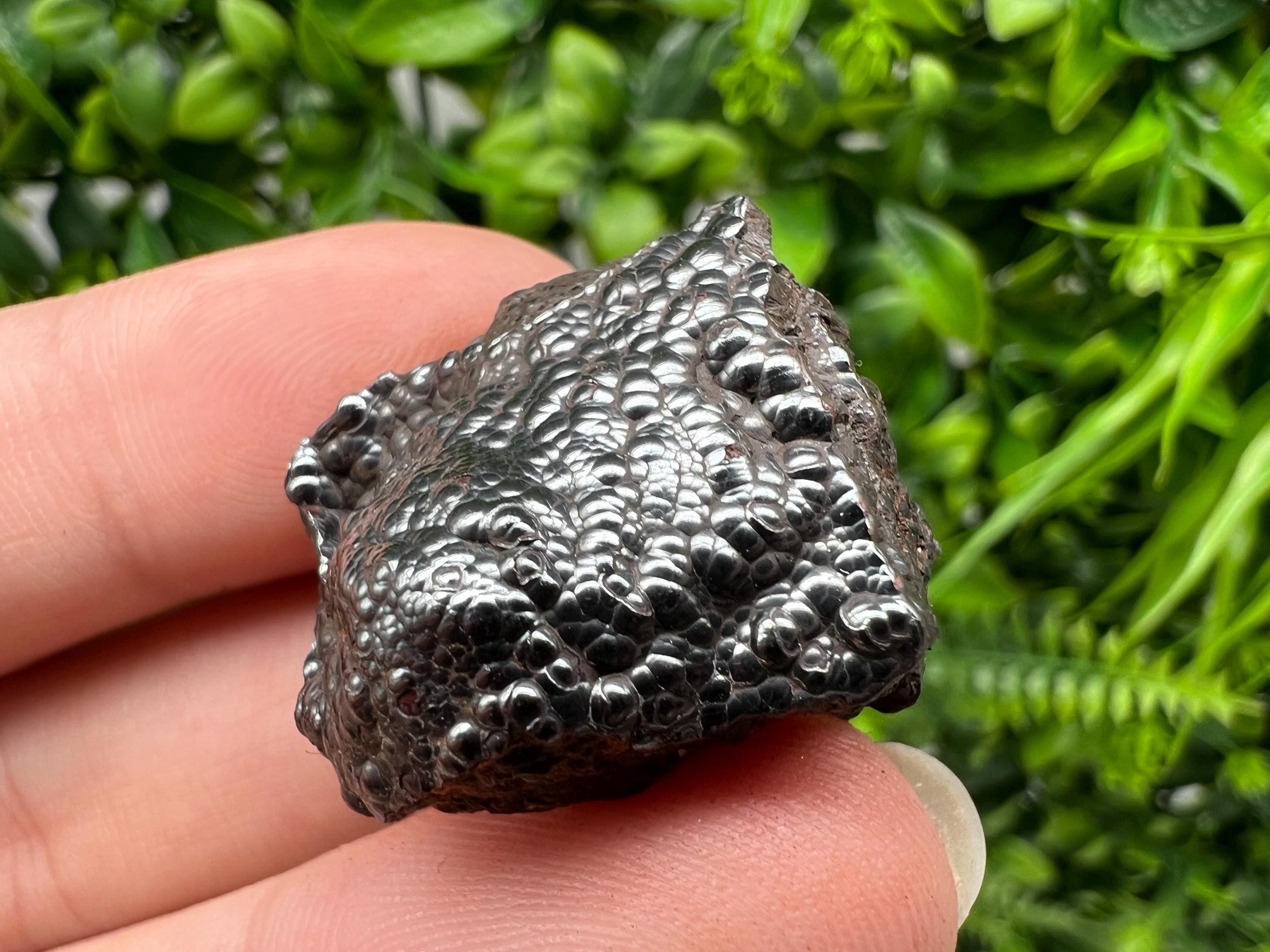 Botryoidal Black Hematite Specimen: Moroccan Crystal, Chakra Reiki