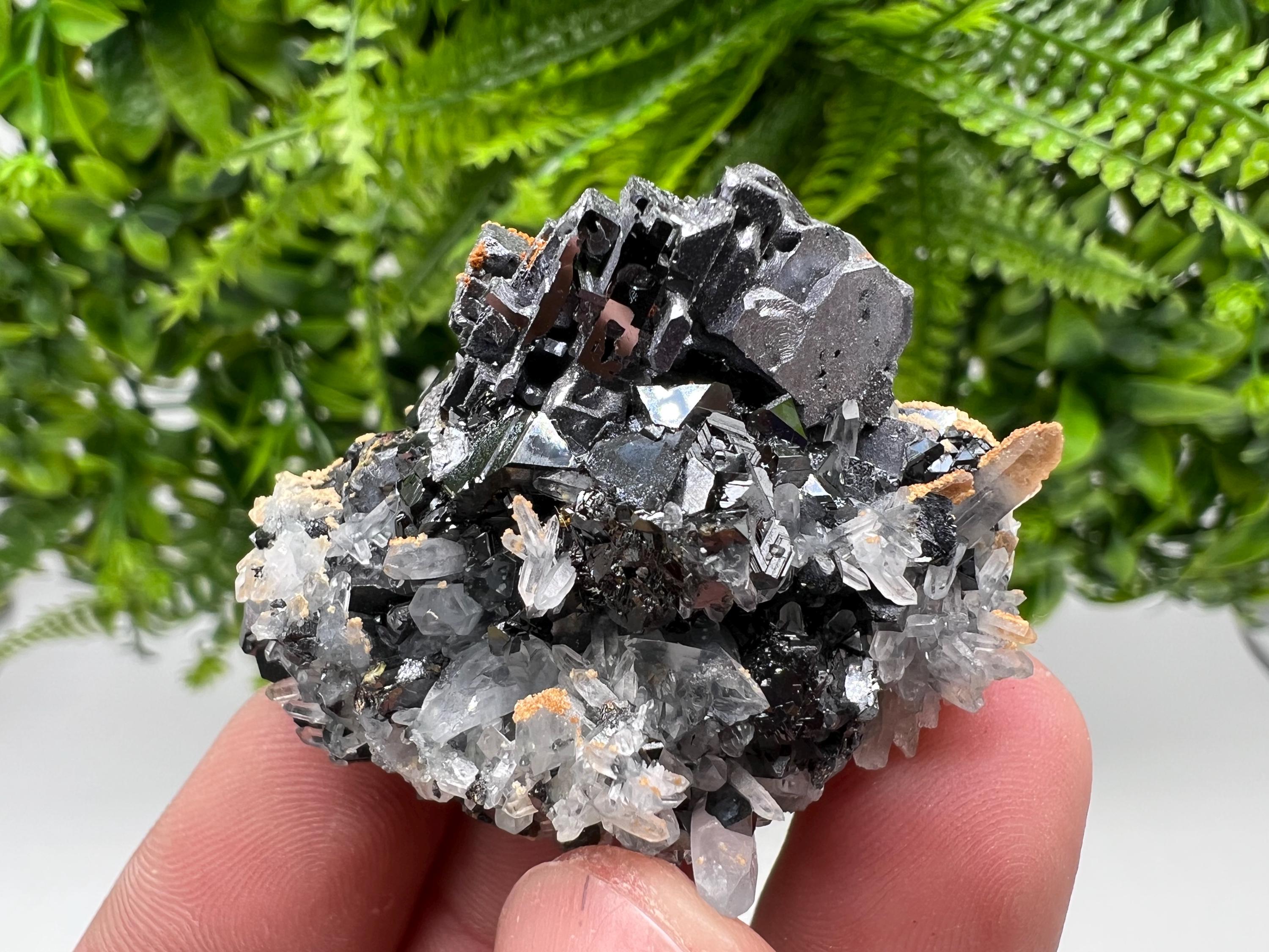Galena Cluster with Siderite and Quartz, Bulgaria Mineral Specimen