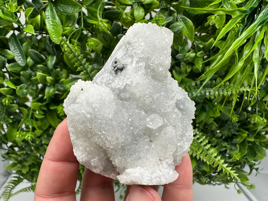 Transparent Apophyllite on Chalcedony, India Mineral Specimen